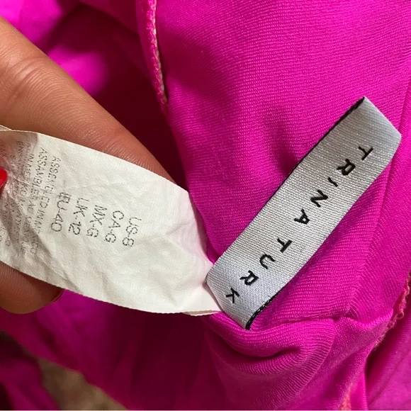 Trina Turk Off Shoulder Bikini, Pink, size 8 - Picture 3 of 6